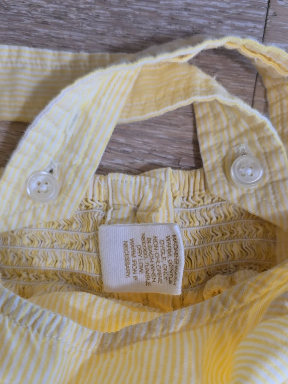 GAP Yellow Daisy Embroidered Sundress with Bloomers 12-18 Mos.